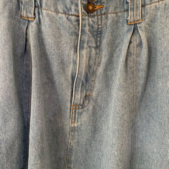 Styles To Go VTG Long Jean Skirt Size 10 Pleated, Pockets - Picture 4 of 12